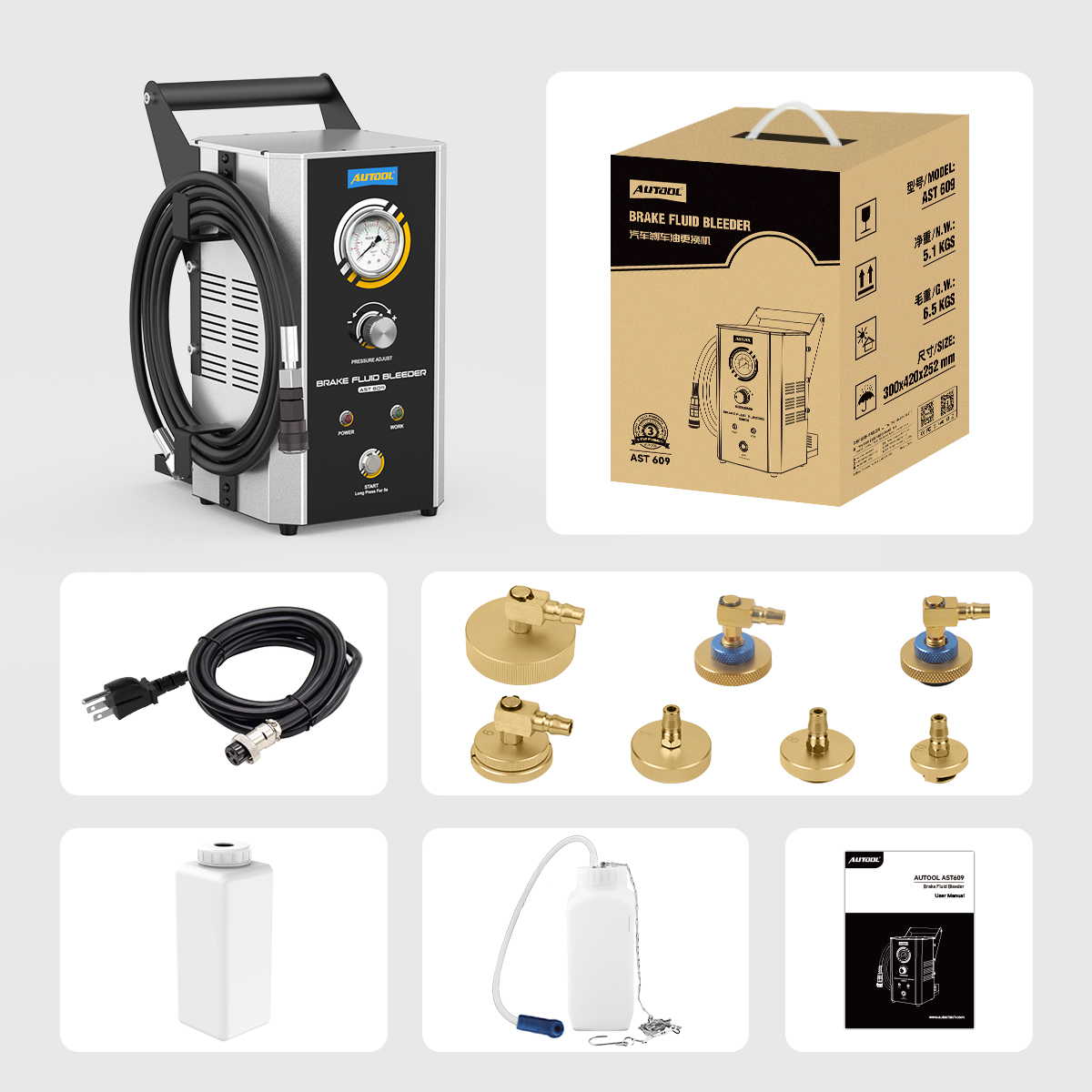 AUTOOL BRAKE FLUID BLEEDER AST609